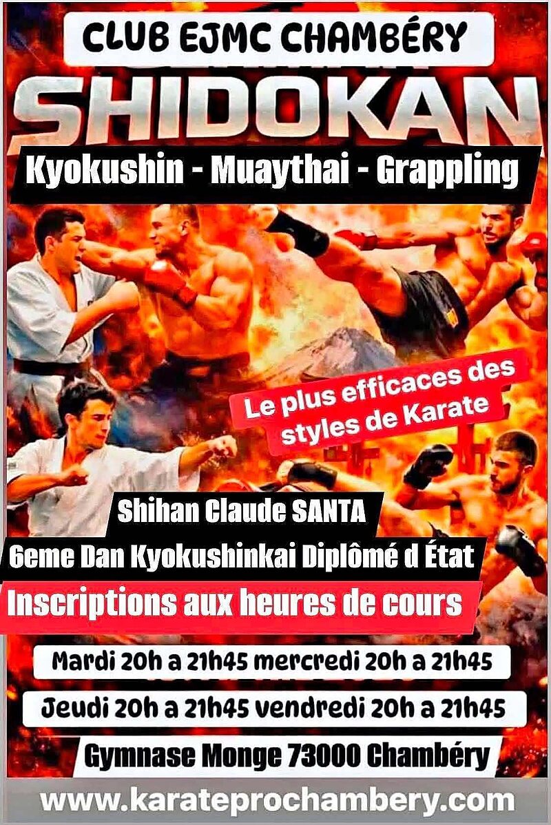 VOUS INSCRIRE AU PLUS PUISSANT DES ARTS MARTIAUX ET SPORT DE COMBAT LE SHIDOKAN TOUTE LA SAISON SPORTIVE
